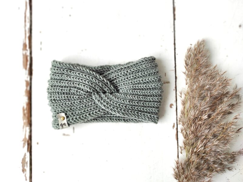 adīta matu lenta "vilnītis" - blāvi ZAĻŠ