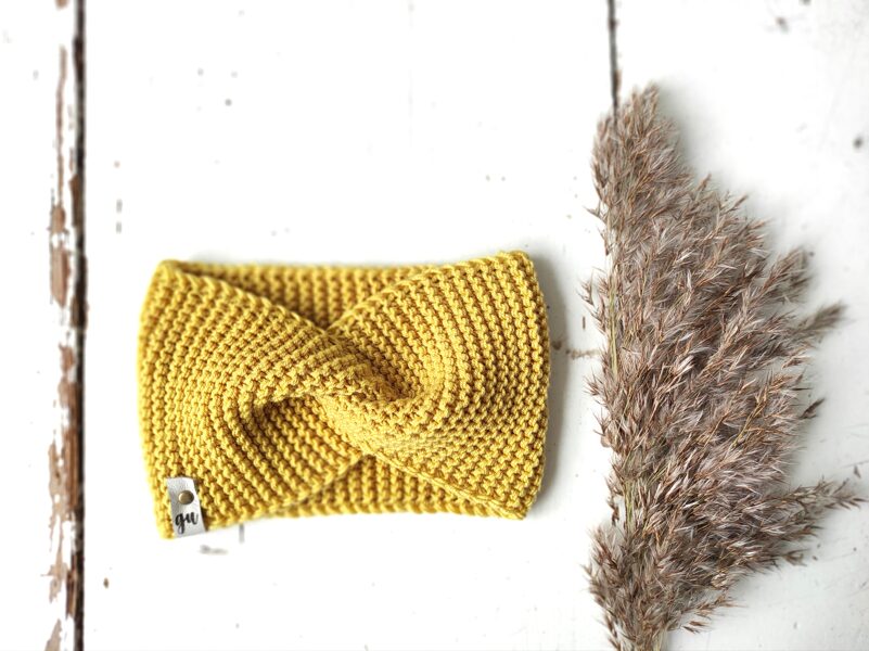 adīta matu lenta - tumši DZELTENS