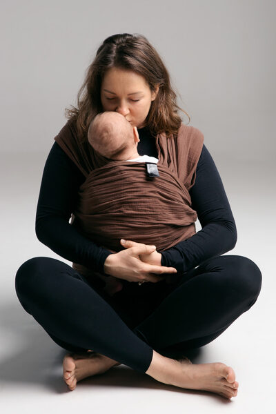 100% kokvilnas (muslīna) slings, brūns